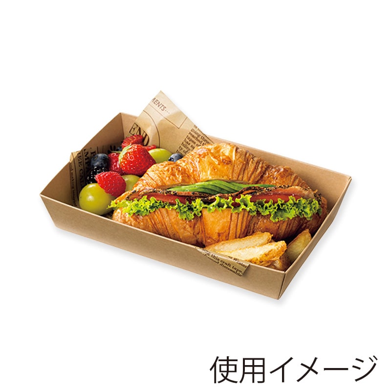 ケーピープラテック 紙容器 未晒紙ボックス KM-77 本体 ナチュラル 50枚/袋