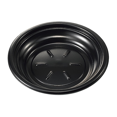 ケーピープラテック パスタ容器 Kランチ-215 本体 耐熱 黒 25枚/袋(ご注文単位24袋)【直送品】