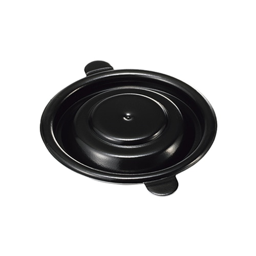 >ケーピープラテック 内嵌合どんぶり 嵌合フタ S 黒 50枚/袋(ご注文単位16袋)【直送品】