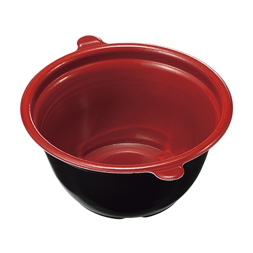 ケーピープラテック 内嵌合どんぶり　本体 X 赤黒 50枚/袋（ご注文単位8袋）【直送品】