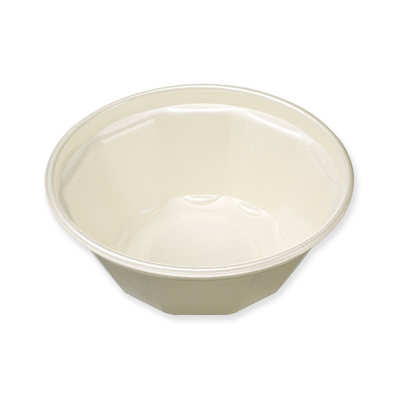 ケーピープラテック 丼容器　本体  KNB-185-R　アイボリー 50枚/袋（ご注文単位12袋）【直送品】