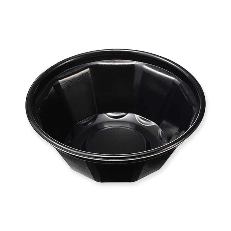 ケーピープラテック 丼容器　本体  KNB-185-R　黒 50枚/袋（ご注文単位12袋）【直送品】