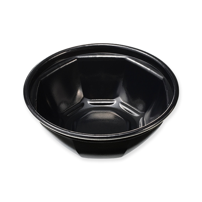 ケーピープラテック 丼容器　本体  KNB-185-U　黒 50枚/袋（ご注文単位12袋）【直送品】