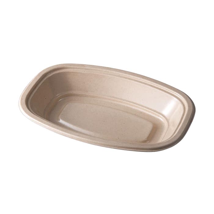 ケーピープラテック パルプモールド容器 KBPランチ 本体 11-S ナチュラル 25枚/袋（ご注文単位16袋）【直送品】