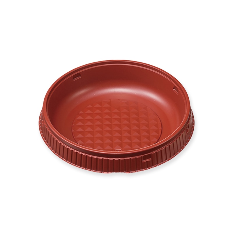 ケーピープラテック 丼容器　中皿  KNB-185　赤黒 50枚/袋（ご注文単位12袋）【直送品】