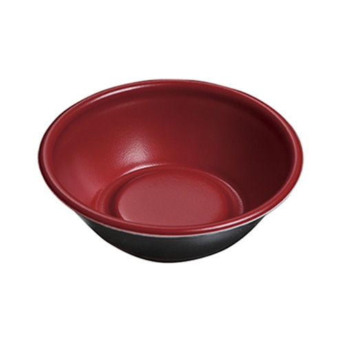 ケーピープラテック 外嵌合どんぶり 170 本体 耐熱 浅型 赤黒 25枚/袋(ご注文単位18袋)【直送品】
