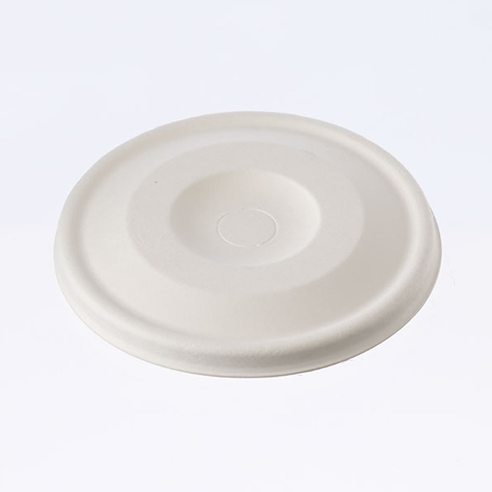 ケーピープラテック 紙コップ用フタ 90バガス平フタ ホワイト 50枚/袋