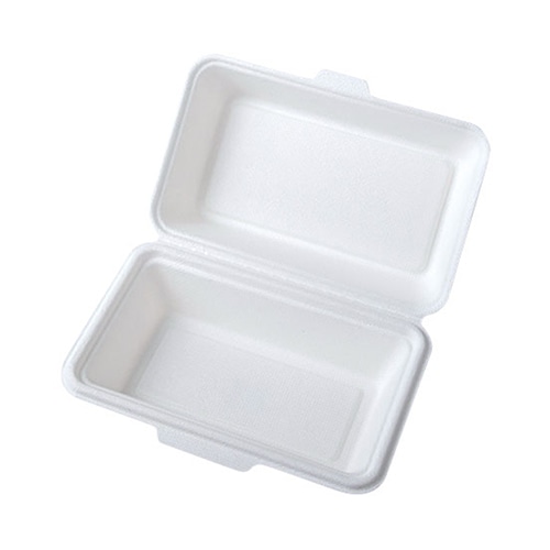 ケーピープラテック バガスモールド容器 KB-61-S ホワイト 50枚/袋（ご注文単位8袋）【直送品】