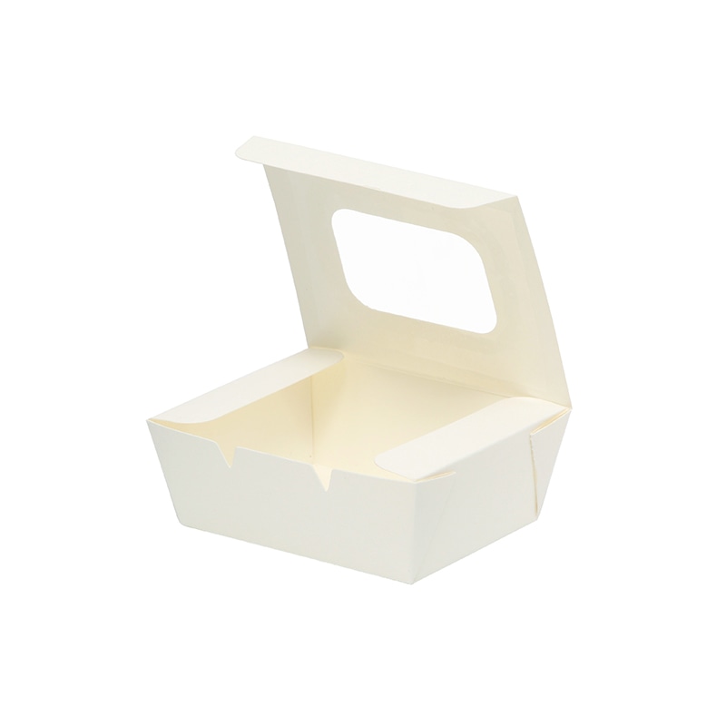 ケーピープラテック KMフードパック 小　窓有 ホワイト 50枚/袋（ご注文単位20袋）【直送品】