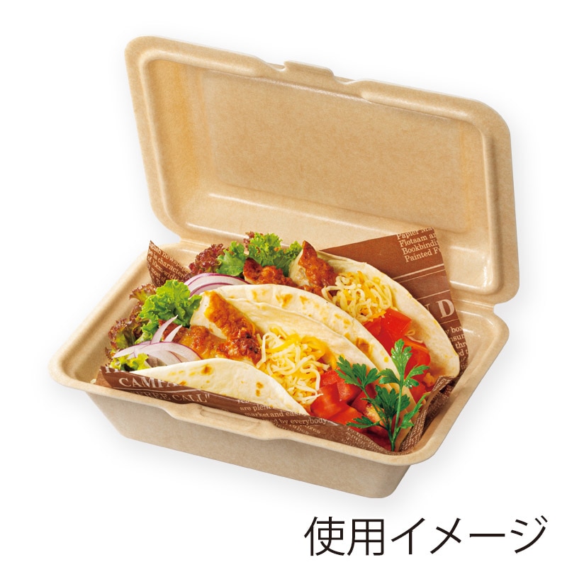 ケーピープラテック 発泡容器 K-ランチ 52-S ナチュラル 50枚/袋(ご注文単位12袋)【直送品】