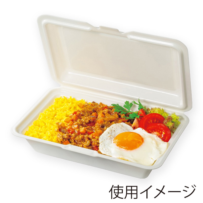 ケーピープラテック 発泡容器 K-ランチ 54-S ホワイト 25枚/袋(ご注文単位16袋)【直送品】