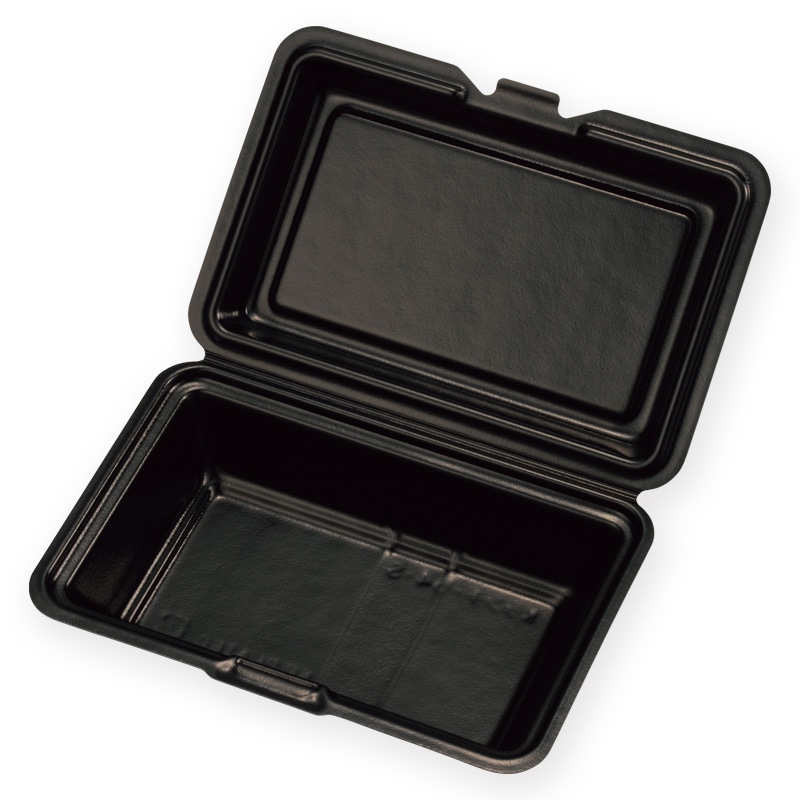 ケーピープラテック 発泡容器 K-ランチ 54-S ブラック 25枚/袋(ご注文単位16袋)【直送品】