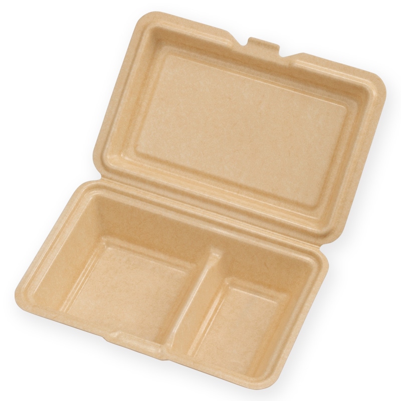 >ケーピープラテック 発泡容器 K-ランチ 54-D ナチュラル 25枚/袋(ご注文単位16袋)【直送品】