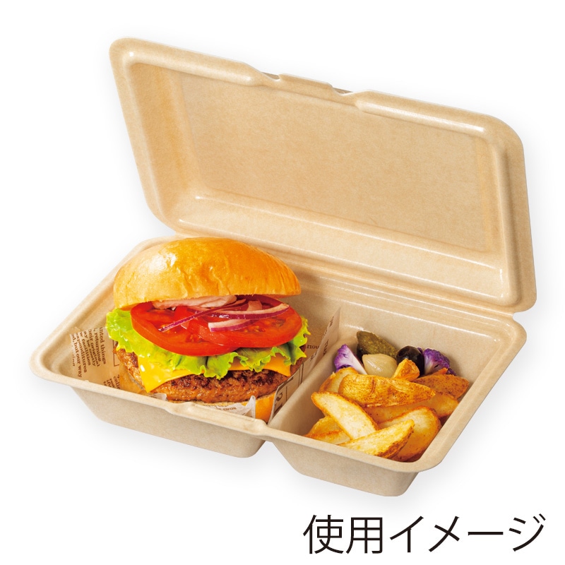 ケーピープラテック 発泡容器 K-ランチ 54-D ナチュラル 25枚/袋(ご注文単位16袋)【直送品】