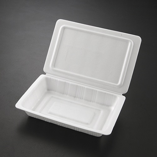 ケーピープラテック 発泡フードパック 折フタ 中 角丸 50枚/袋（ご注文単位24袋）【直送品】