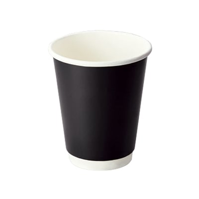 ケーピープラテック 二重紙コップ 断熱 KMR-240 270ml ブラック 25個/袋（ご注文単位20袋）【直送品】
