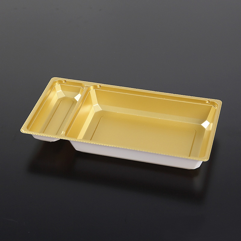 ケーピープラテック お重容器 本体 Kコンボ-11 N-Aゴールド 50枚/袋(ご注文単位16袋)【直送品】