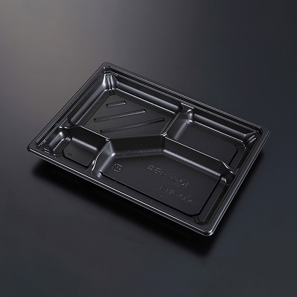 ケーピープラテック 弁当容器 KIP-506S 本体 黒 50枚/袋（ご注文単位16袋）【直送品】