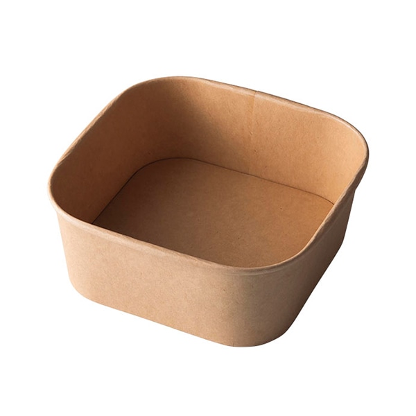 ケーピープラテック 紙カップ容器 KMスクエア 本体 175-1300 ナチュラル 50枚/袋（ご注文単位6袋）【直送品】