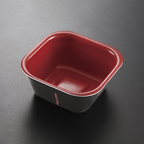 ケーピープラテック 丼容器 KP角丼中 本体 ネゴロ内赤 25枚/袋（ご注文単位40袋）【直送品】