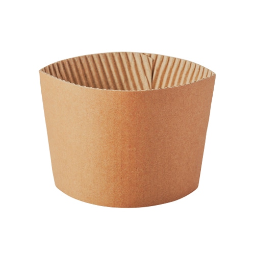 ケーピープラテック 紙コップスリーブ KMスリーブ M ナチュラル 25枚/袋（ご注文単位80袋）【直送品】