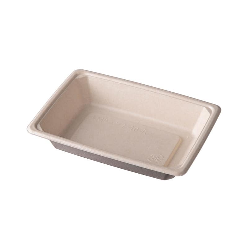 ケーピープラテック 成型容器 KMPランチ-10 本体 浅型 ナチュラル 50枚/袋（ご注文単位8袋）【直送品】