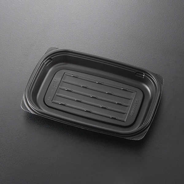 ケーピープラテック 惣菜容器 KN-30 本体 黒 50枚/袋（ご注文単位24袋）【直送品】