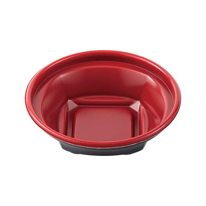 ケーピープラテック 丼容器 KNB-175 本体 赤黒 25枚/袋（ご注文単位24袋）【直送品】