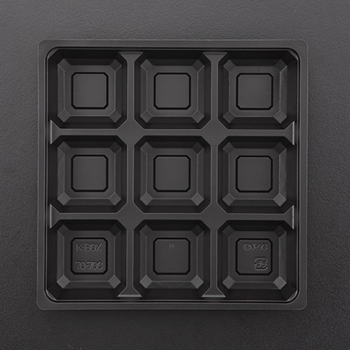 ケーピープラテック 紙製弁当容器　K-BOX　中仕切 70-70C 黒 50枚/袋（ご注文単位12袋）【直送品】