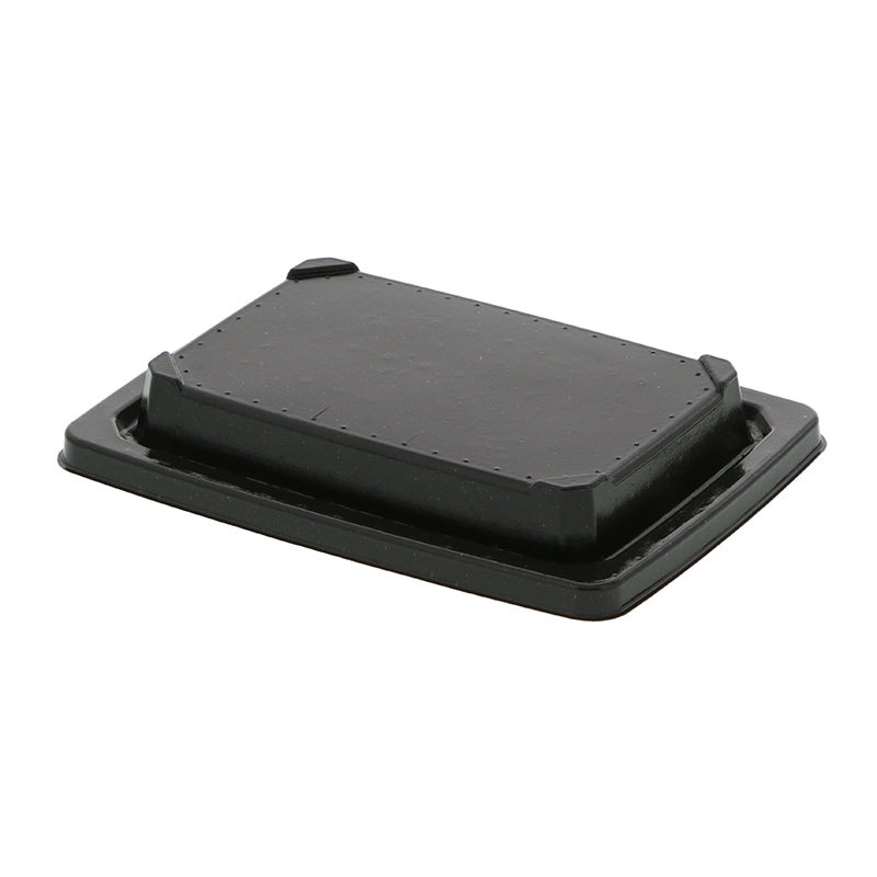 ケーピープラテック 食品容器 KMPランチ-10 パルプフタ ブラック 50枚/袋