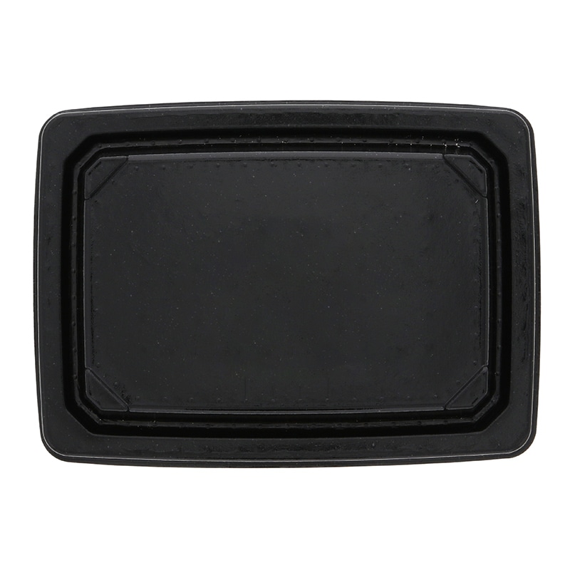 ケーピープラテック 食品容器 KMPランチ-10 パルプフタ ブラック 50枚/袋