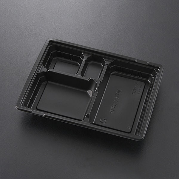 ケーピープラテック 弁当容器 KIP-7 フタセット 黒 50枚/袋（ご注文単位12袋）【直送品】