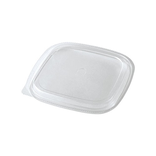 ケーピープラテック 紙カップ容器 KMスクエア 中皿用嵌合フタ 130 50枚/袋（ご注文単位6袋）【直送品】