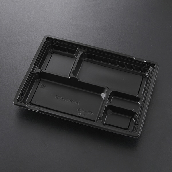ケーピープラテック 弁当容器 KIP-105L 本体 黒 50枚/袋（ご注文単位12袋）【直送品】