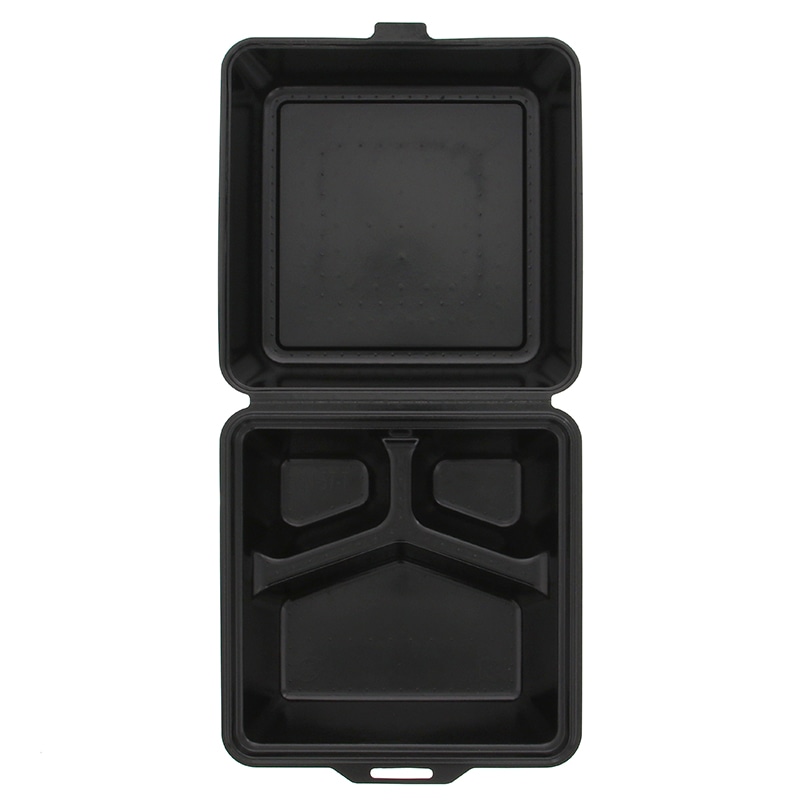 ケーピープラテック 紙容器 KMボックス KM-57-T ブラック 25枚/袋(ご注文単位8袋)【直送品】