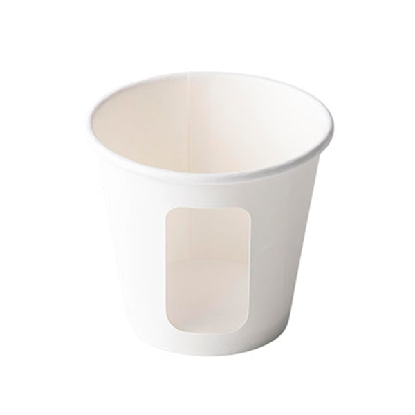 ケーピープラテック 紙コップ 窓有 KMT-8 ホワイト 50枚/袋（ご注文単位20袋）【直送品】