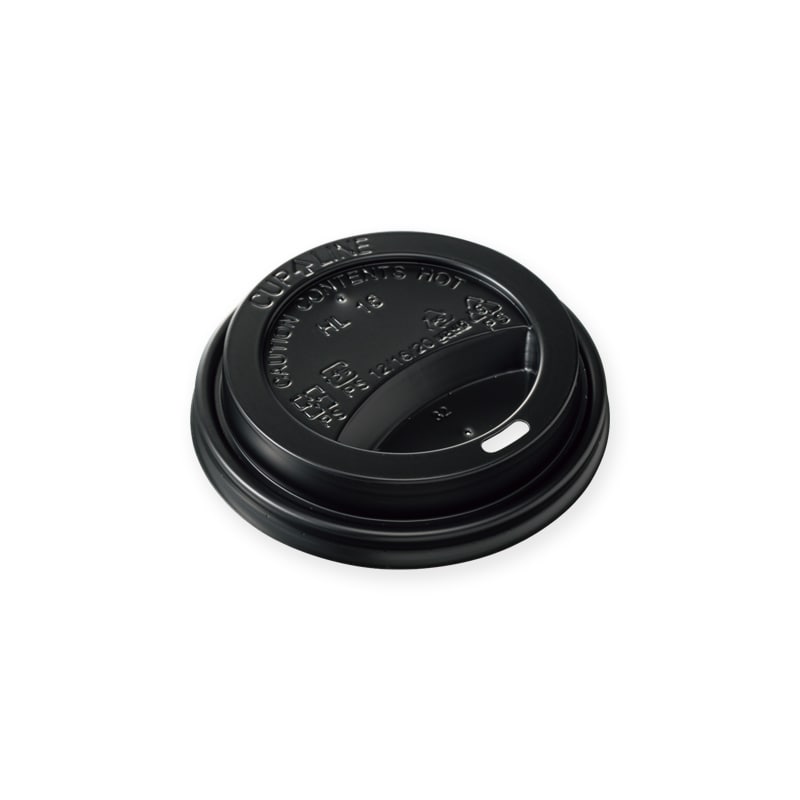ケーピープラテック 紙コップフタ（プラスチック） 90リッドPS 黒 50枚/袋