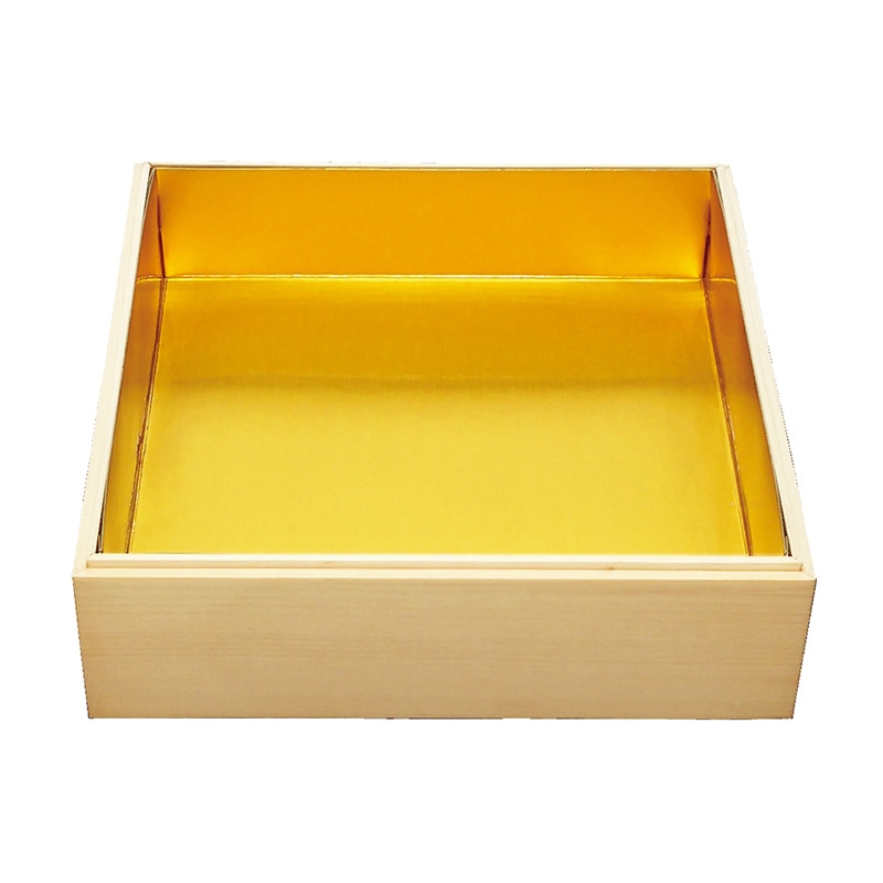 神堂 白木重箱 上段 金台紙付 6.5寸 1個(ご注文単位1個)【直送品】