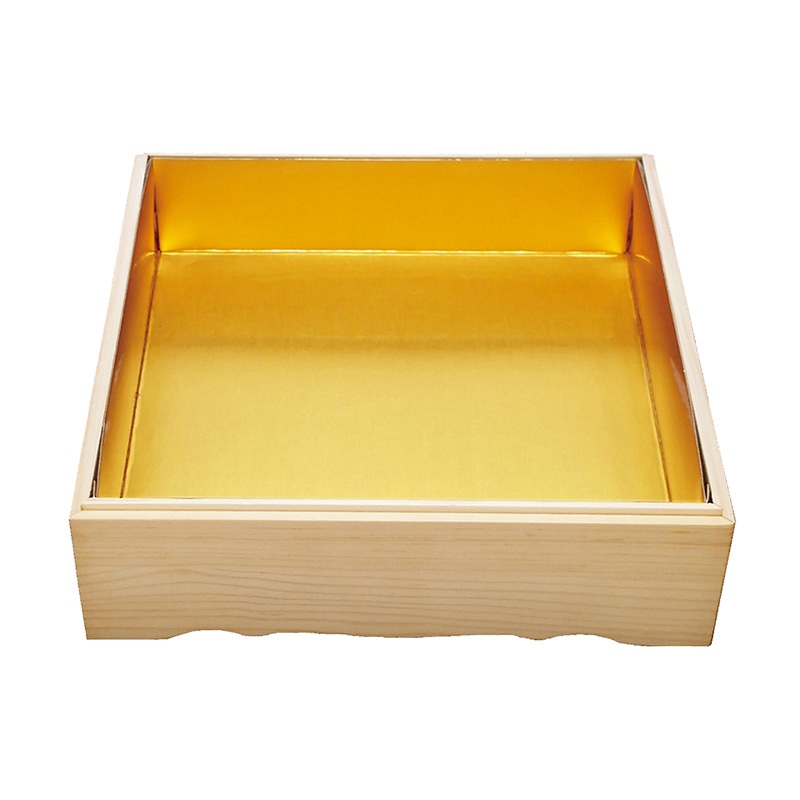 神堂 白木重箱 下段 金台紙付 7寸 1個(ご注文単位1個)【直送品】