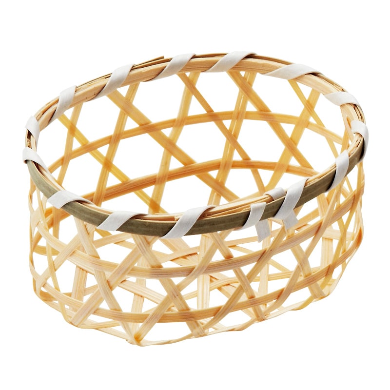 神堂 小さな竹かご ミニたまご型カゴ 06656 100個/パック(ご注文単位1パック)【直送品】