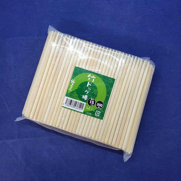 神堂 竹ドッグ棒 15cm 16186 300本/パック(ご注文単位1パック)【直送品】