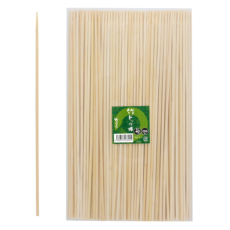 神堂 竹ドッグ棒 40cm 250本/パック