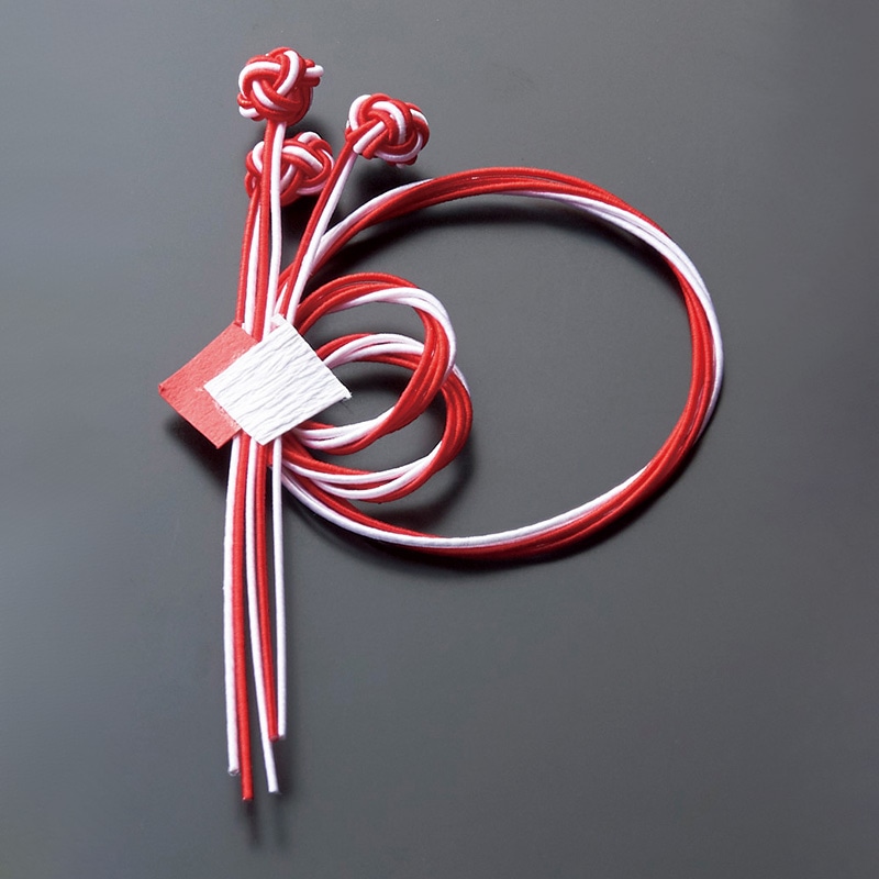 神堂 水引飾り 紅白リース 09967 50本/パック(ご注文単位1パック)【直送品】