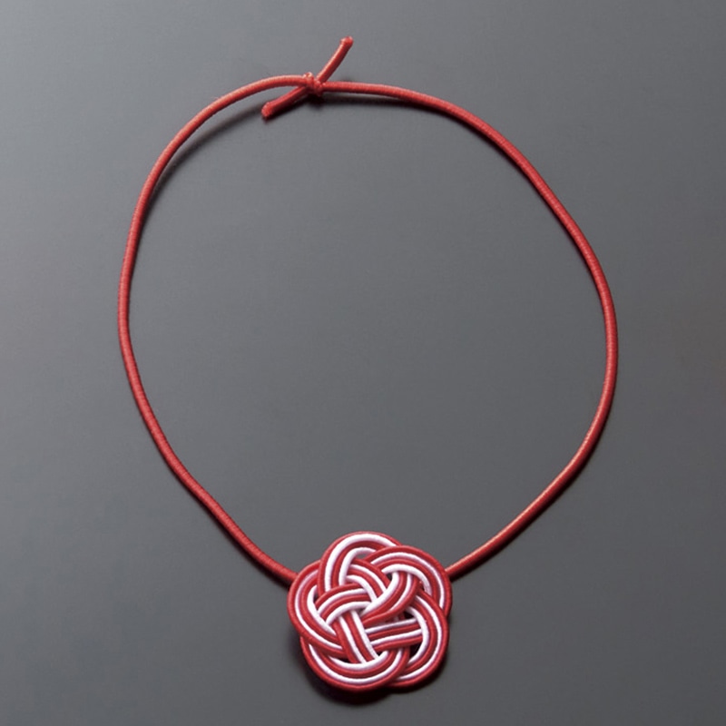 神堂 ゴム付き水引飾り 紅白梅結び 50本/束