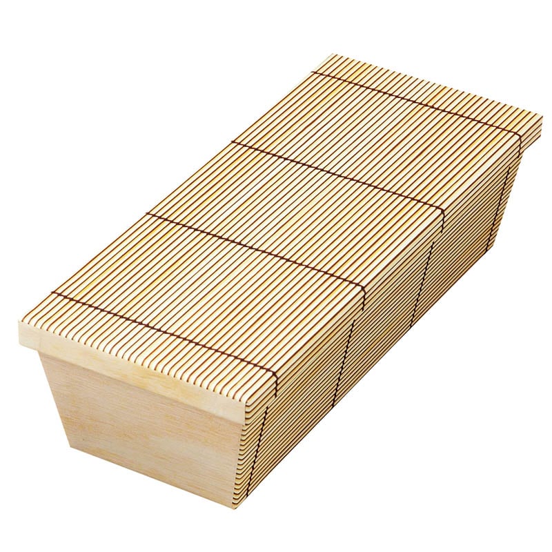 神堂 弁当容器 華美包み 長角細 04666 竹スダレ 1個(ご注文単位1個)【直送品】