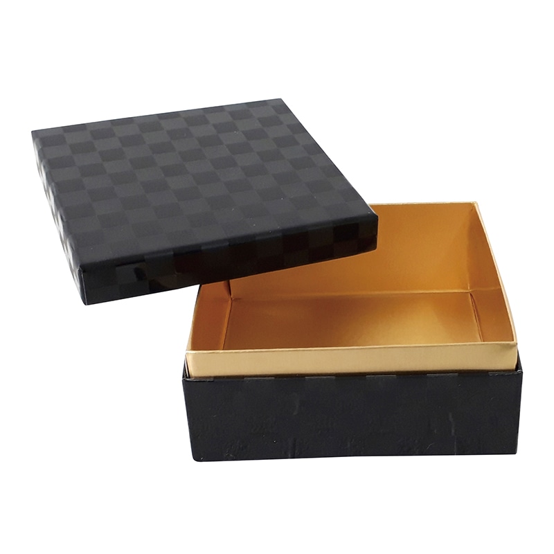 神堂 貼箱 KAMI-CASE スモール 市松黒 04747 1個(ご注文単位10個)【直送品】