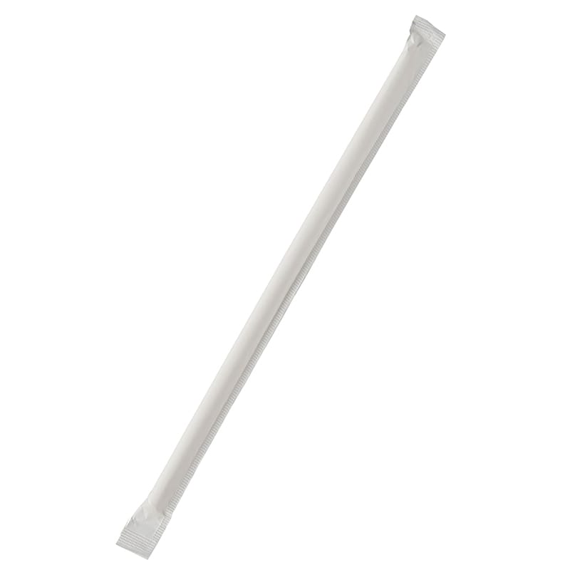 神堂 紙ストロー 完封 16231　白 200本/パック（ご注文単位1パック）【直送品】