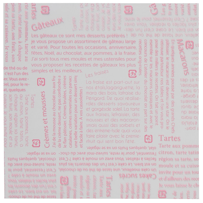 神堂 パティスリー柄シート 11角 17313　ピンク 100枚/束（ご注文単位1束）【直送品】