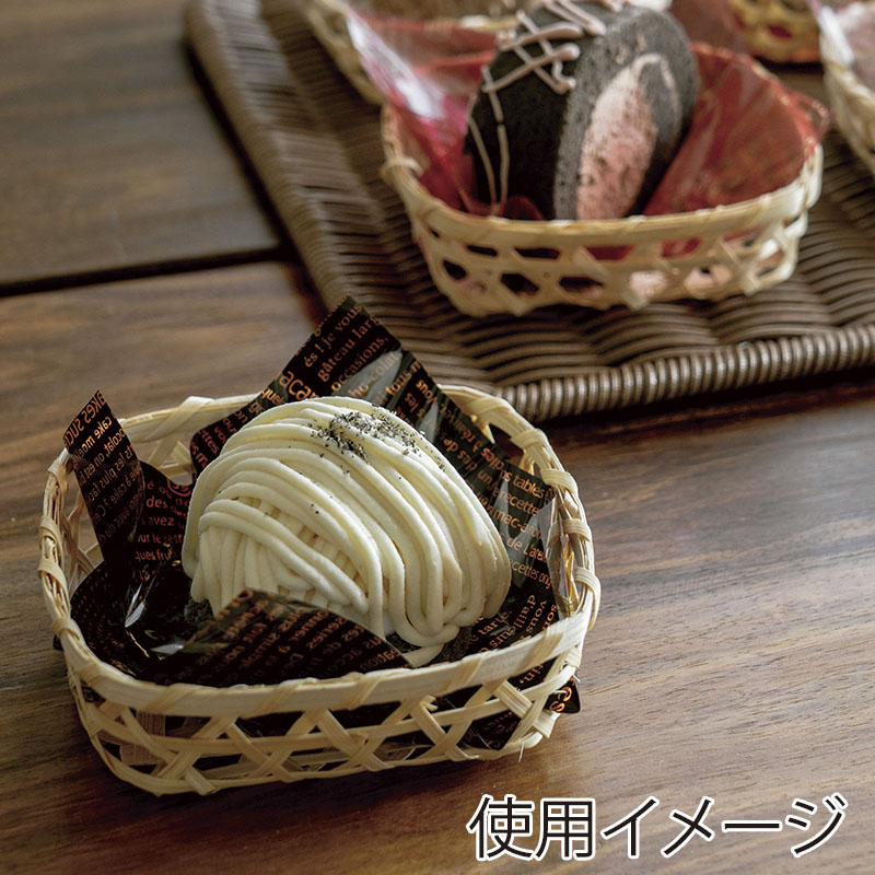 神堂 パティスリー柄シート 13角 17324 ブラック 100枚/束(ご注文単位1束)【直送品】