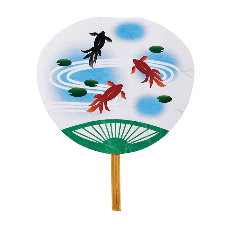 神堂 メッセージミニうちわ 金魚 09911 1パック(ご注文単位1パック)【直送品】